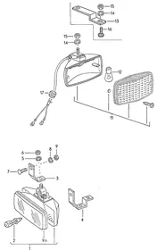 Halogen fog lamp — VW GTI factory diagram