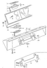 Licence plate light — VW GTI factory diagram
