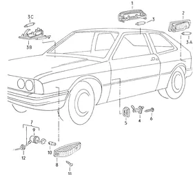 Interior light — VW GTI factory diagram