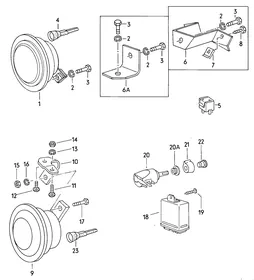 Signal horn — VW GTI factory diagram
