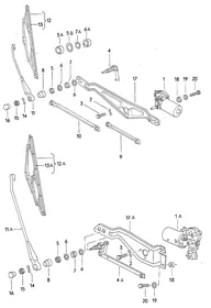 Windshield wiper — VW GTI factory diagram