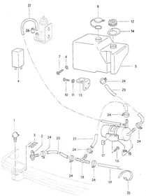 Headlight washer system — VW GTI factory diagram