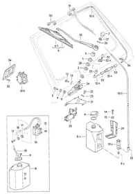 Wiper and washer system — VW GTI factory diagram
