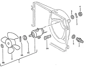 Radiator fan — VW GTI factory diagram