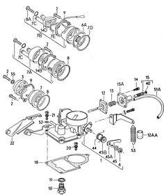 Carburetor versions — VW GTI factory diagram