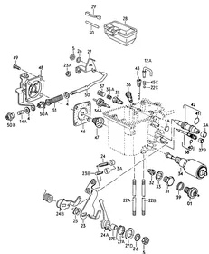 Carburettor housing lower part — VW GTI factory diagram