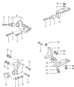 Mounting parts — VW GTI factory diagram