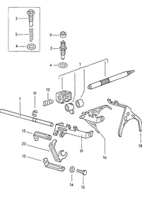 Shift rod — VW GTI factory diagram