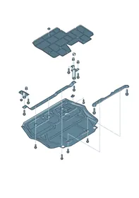 Engine/gearbox assy skid plate — VW GTI factory diagram