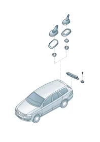 Roof antenna — VW GTI factory diagram
