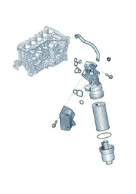 Oil filter bracket — VW GTI factory diagram