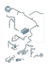 Coolant cooling system — VW GTI factory diagram