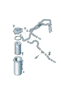 Fuel filter — VW GTI factory diagram