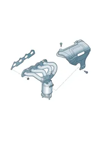 Exhaust manifolds — VW GTI factory diagram