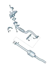 Exhaust pipe — VW GTI factory diagram