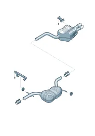 Front silencer — VW GTI factory diagram