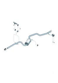Rear silencer — VW GTI factory diagram