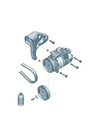 A/C compressor — VW GTI factory diagram