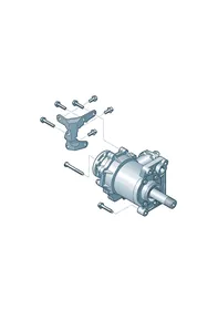 Transmission securing parts — VW GTI factory diagram