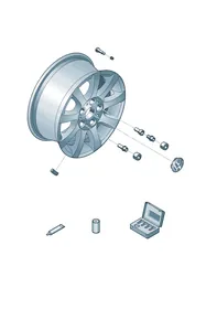 Aluminium rim — VW GTI factory diagram