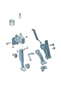 Brake and accelerator lever mechanism — VW GTI factory diagram