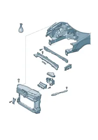 Bodywork front part — VW GTI factory diagram