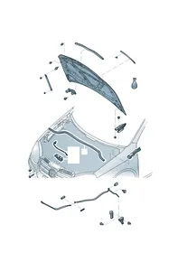 Bonnet — VW GTI factory diagram