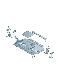 Engine/gearbox assy skid plate — VW GTI factory diagram