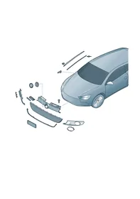 Radiator grille — VW GTI factory diagram