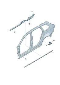 Sill trim strip — VW GTI factory diagram