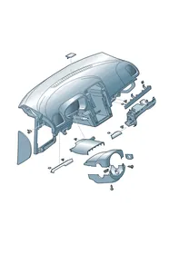 Dashboard fittings — VW GTI factory diagram