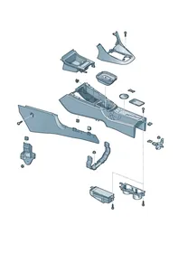 Centre console — VW GTI factory diagram