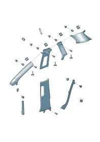 Pillar trim — VW GTI factory diagram