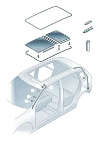 Panorama sunroof — VW GTI factory diagram