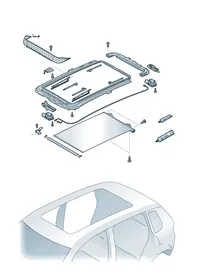 Roller sunblind — VW GTI factory diagram