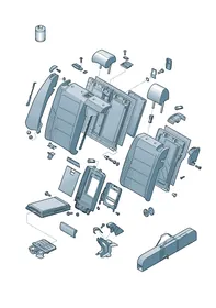 Backrest, split — VW GTI factory diagram
