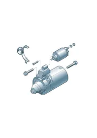 Starter and single parts — VW GTI factory diagram