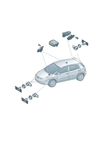 Parking aid — VW GTI factory diagram