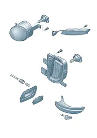 Halogen fog lamp — VW GTI factory diagram