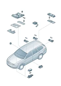 Interior and reading light — VW GTI factory diagram