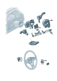Steering column combination switch — VW GTI factory diagram