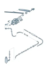 Wiper and washer system — VW GTI factory diagram