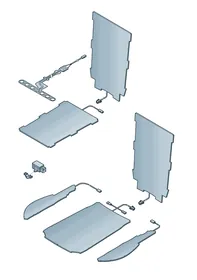 Seat and backrest, heated — VW GTI factory diagram