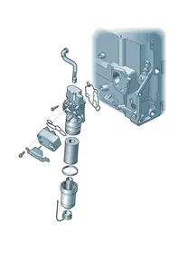 Engine oil filter — VW GTI factory diagram