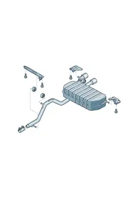 Intermediate pipe — VW GTI factory diagram