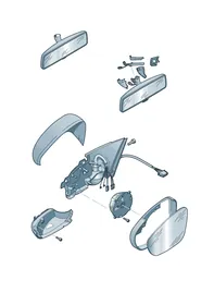 Interior/exterior mirror — VW GTI factory diagram
