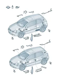 Sound absorbers — VW GTI factory diagram
