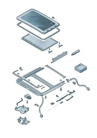 Glass sliding roof — VW GTI factory diagram