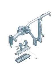 Knee airbag unit — VW GTI factory diagram