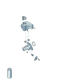 Tandem brake master cylinder — VW GTI factory diagram